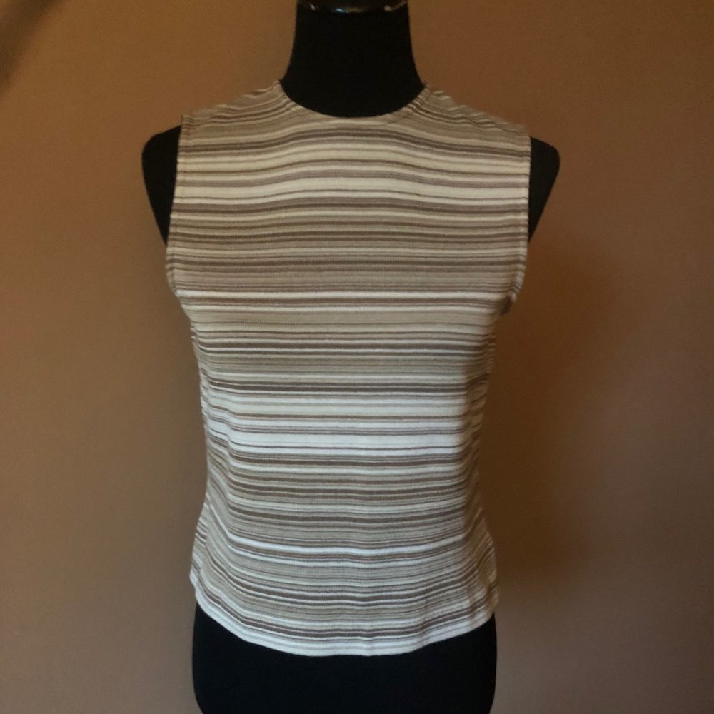 St. John Striped Knit Tank